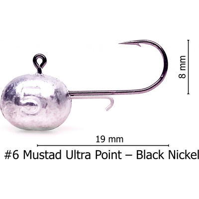 SAF Jigová hlava na okouny Mata-Mata vel.6 2.5g 5 ks