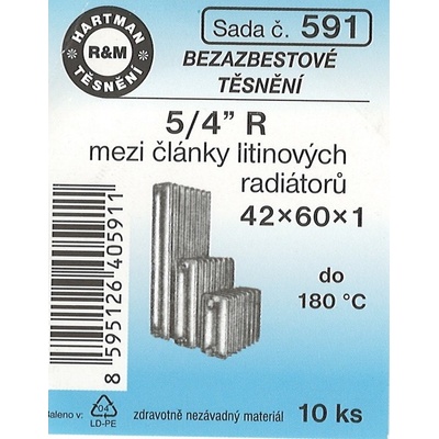 HARTMAN těsnění bezasbestové 5/4" 42*60*1mm, sada č. 591