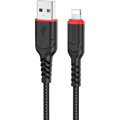 hoco. X59 Victory Кабел за зареждане на данни iPhone USB-A - Lightning черно-червен 2 м