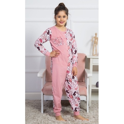 Dětský overal Kočky starorůžové