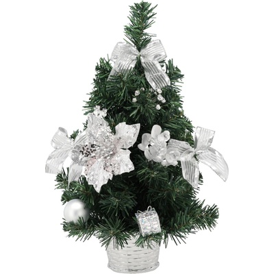 Chomik VÁNOČNÍ STROMEK 40 CM STŘÍBRNÝ *2248 – Zboží Dáma