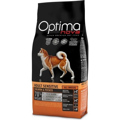 Optima Nova dog Adult Sensitive Salmon & Potato 2 x 12 kg