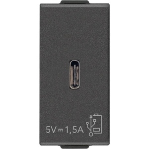 Vimar 09292. C. 25. CM USB-C Контакт Neve Up, 1M 25W, карбон мат, (09292.C.25.CM)