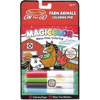 Melissa & Doug Книжка за оцветяване Melissa & Doug - Селскостопански животни (19126)