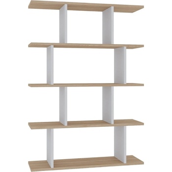 Biela/prírodná knižnica v dekore duba 90x127 cm Harmon - Kalune Design