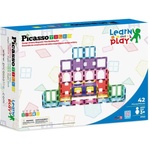 PicassoTiles Mагнитен конструктор Picasso Tiles STEM - Learn and Play, 42 части (PT42) - baby