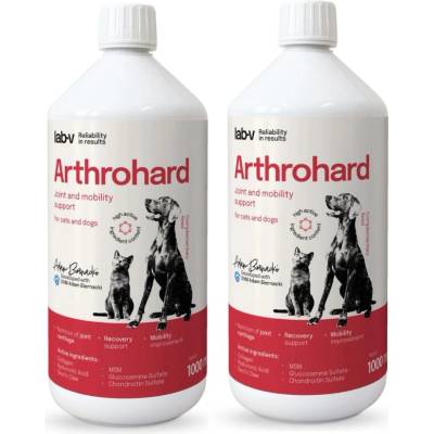 LAB-V Arthrohard prípravok na podporu kĺbov pre psov a mačky 2 x 1000 ml