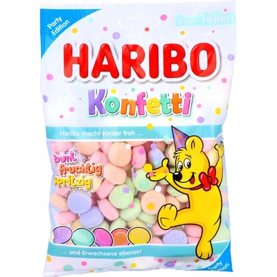 Haribo Ovocné želé Konfety s cukrovým posypom 5 príchutí 160 g