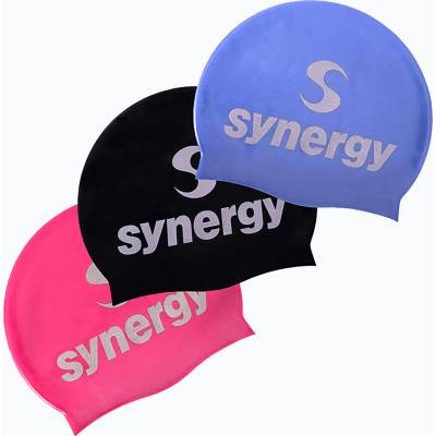 Synergy Плувна шапка Synergy Silicone Swim Cap 3 pcs. black/lavender/pink