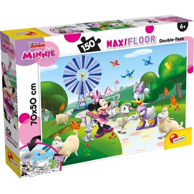 Lisciani Двулицев пъзел - Lisciani, Minnie Mouse, 150 части (LI48335)