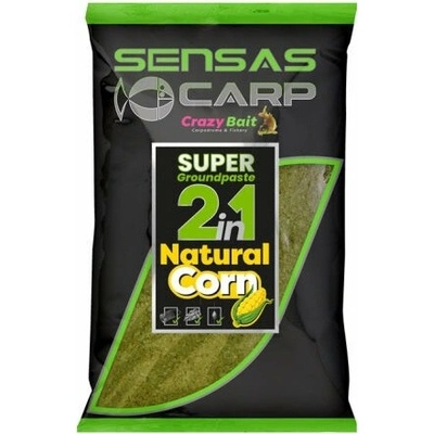 Sensas Zmes na pastu Super Groundpaste 2in1 Natural Corn 1kg Sensas
