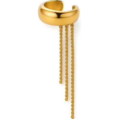 SARINES Zlatý earcuff s jemnými řetízky S1249