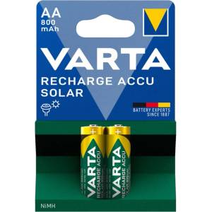 VARTA Акумулаторни батерии Varta Recharge Accu Solar, AA, HR6, 1.2V, 800mAh, NiMH, 2бр. в опаковка