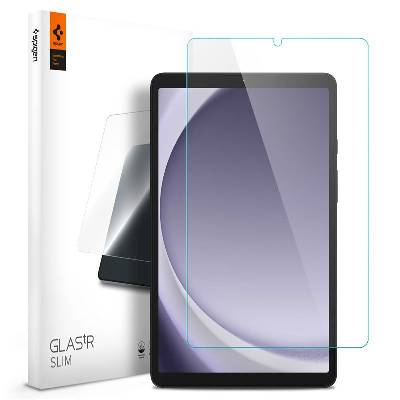 Най-висок клас стъклено защитно покритие за дисплея на Samsung Galaxy Tab A9 (2023) - Spigen Oleophobic Coated Tempered Glass GLAS. tR SLIM (прозрачно) (AGL07548)