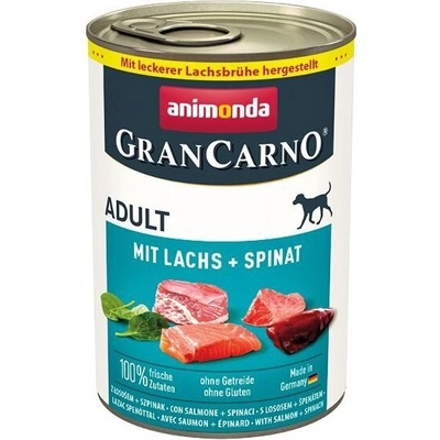Animonda GranCarno Adult bravčové losos a špenát 6 x 400 g