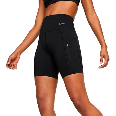 Nike Шорти Nike Go Women s Firm-Support High-Waisted 8" Biker Shorts with Pockets Черен Velikost L