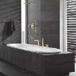GROHE Смесител за вана-душ Grohe Essence матирано злато Cool Sunrise 4 елемента (19578GN1)