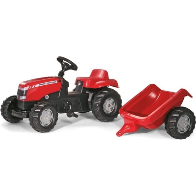 Rolly Toys Šliapací traktor Rolly Kid Landini červený s vlekom