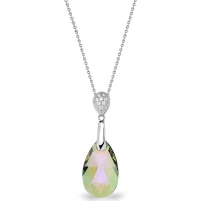 Spark Stříbrný se Swarovski elements měnivá kapka dainty drop N610616PS Paradise shine