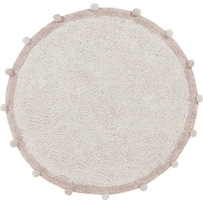 Lorena Canals Кремав ръчно изработен памучен детски килим подходящ за пране ø120 cm Bubbly Vintage Nude - Lorena Canals (C-BUBBLY-VNU)