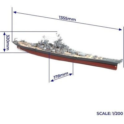 Occre USS Missouri 1: 200 комплект