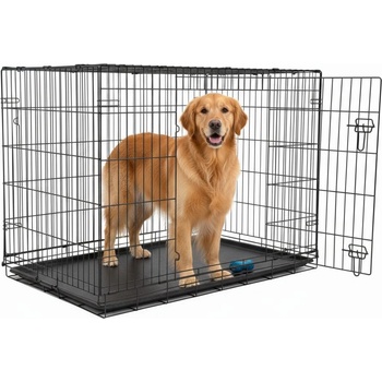 ABC-ZOO Сгъваема клетка за кучета, 2 врати, XXL - 121 x 74 x 82 см