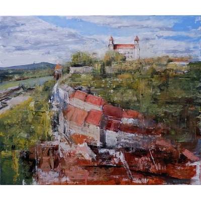 Bratislava - Akad. mal. Igor Navrotskyi, originálny, ručne maľovaný obraz M (do veľkosti 65x65 cm) Viac farieb