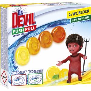 Dr. Devil Д-р Девил wc гел с пуш-дръпване и аромат на лимон (8595025835697)