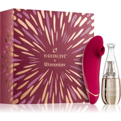 High on Love The Celebration Collection Bordeaux stimulátor klitorisu 15,5 cm + stimulačný gél 30 ml