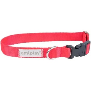 amiplay collar SAMBA - нашийник за куче - ЧЕРВЕН, размер L - 35-50 х 2 см - Полша - 280151