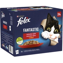 Felix Fantastic lahodný výber v želé s kuraťom hovädzím králikom a jahňacím 24 x 85 g