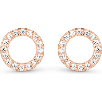 Olivie strieborné náušnice KRUH ROSE 7743