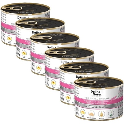 Dolina Noteci Premium Junior morčacie srdcia a husacie pečeň 6 x 185 g