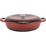 HORECANO Чугунена касерола плитка 4.4L Ø30.9xh7.8cm ЧЕРВЕНА (HC-47177) (0147177)