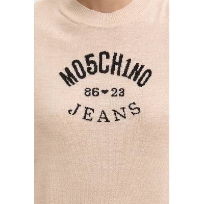 Вълнен пуловер Moschino Jeans дамски в бежово от лека материя J0931 8700 (0931.8700)