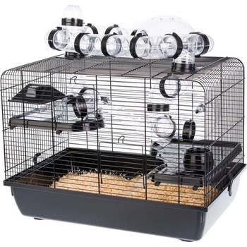 INTER-ZOO Pet Products Клетка за хамстер galaxy + terrace ЧЕРНА
