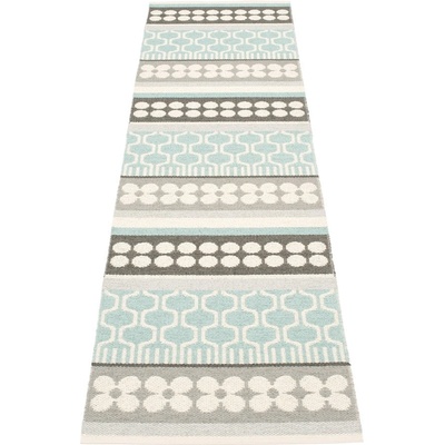 Pappelina Сива и тюркоазена пътека за открито и закрито 70x270 cm Asta Pale Turquoise - Pappelina (AS1A727)