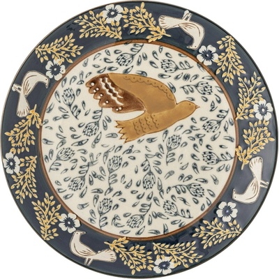 Bloomingville Kameninový dezertný tanier Hezha Blue 16 cm