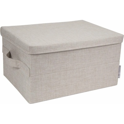 Storage Bigso Béžový látkový úložný box s vekom 40x30x22 cm Soft