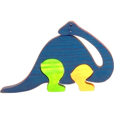 Fauna vkládací puzzle z masivu malý brontosaurus