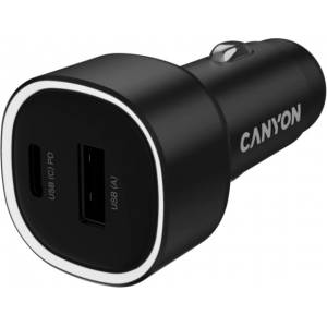 CANYON Автомобилен адаптер CANYON OnDrive 48 PD, 48W, USB-A + USB-C, черен - CNE-CCABR3AC (CNE-CCABR3AC)