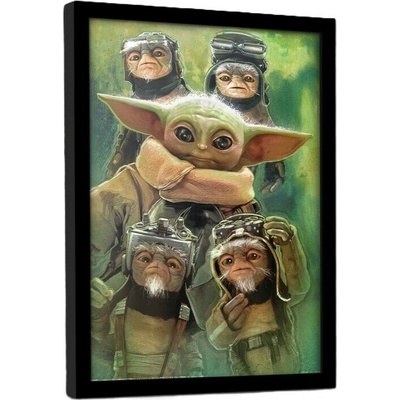 Rámovaný Obraz - Star Wars: The Mandalorian and Grogu - Anzellans, 33 x 43 cm