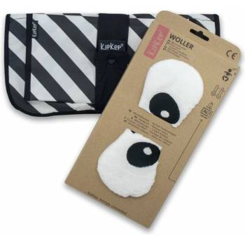 KipKep WOLLER Panda White + NAPPER COMBI-SET Black Stripes