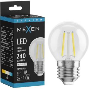Mexen Vintis LED нажежаема лампа с нажежаем пълнеж E27, G45, 2W, Неутрална - 4000K, 240 (L156-E27-0240-00)