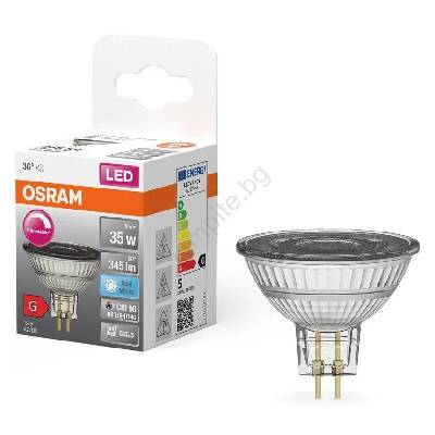 Димируема LED крушка MR16 GU5, 3/5W/12V 4000K 36° CRI 90 - Osram (P227964)