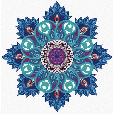 Zuty Malování podle čísel MODRÁ MANDALA