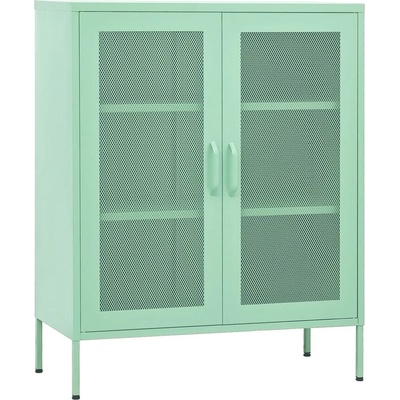 Шкаф за съхранение, мента, 80х35х101, 5 см, стомана