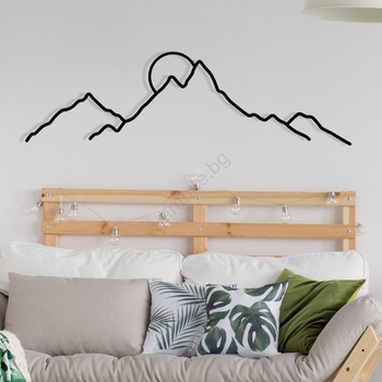 Asir Декорация за стена 100x29 см планини метал (AS1963)