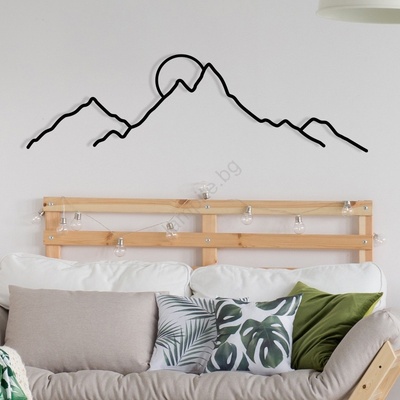 Asir Декорация за стена 100x29 см планини метал (AS1963)