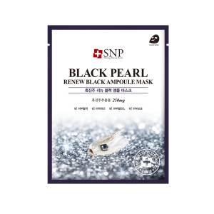 SNP Black Pearl Renew Black Ampoule Mask, възстановяваща шийт-маска за лице (8809237828010)